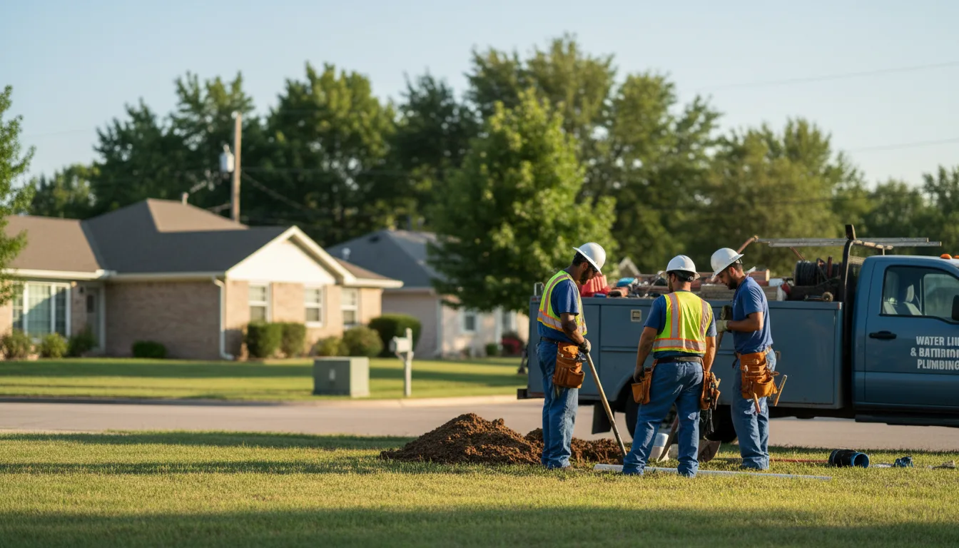 Residential water line and bathroom plumbing service in Garden City, MN
